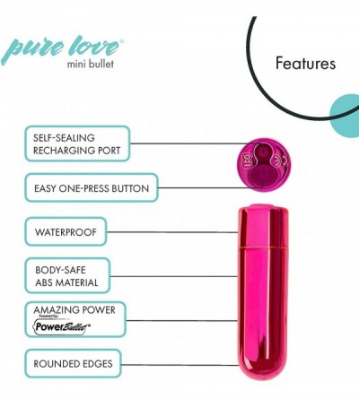 Vibrators Mini Bullet Vibrator- Rechargeable- Travel Size- Adult Sex Toy- Pink Color - Pink - CI18UWNIRYT $12.01