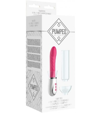 Pumps & Enlargers Pumped - Twister - 4 in 1 Rechargeable Couples Pump Kit - Pink - CG18WZYNUG4 $45.78