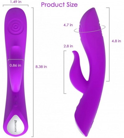 Vibrators Dual-Hitting Rabbit Vibrator Clit Vibrator 2 in 1- G Spot Dildo Vibrator Clitoral Stimulator Adult Sex Toys for Wom...