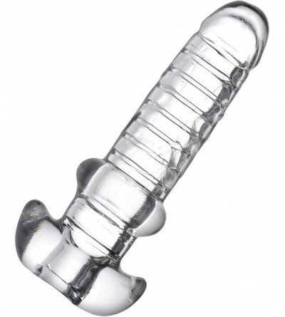 Pumps & Enlargers Tight Hole Clear Ribbed Penis Sheath - CK18DU937RX $35.09