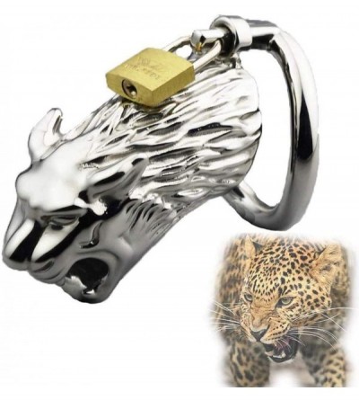 Chastity Devices Tiger Shaped Male Chastity Device 304 Stainless Steel Cock Cage Metal Penis Lock Penis Ring Chastity Belt Se...