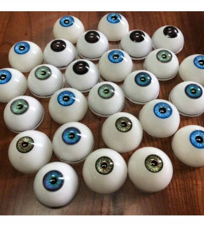 Sex Dolls Acrylic Eyeballs 32mm Lifelike Plastic Eyes for TPE Silicone Dolls- Halloween Props- Bears Craft DIY (Blue Green) -...