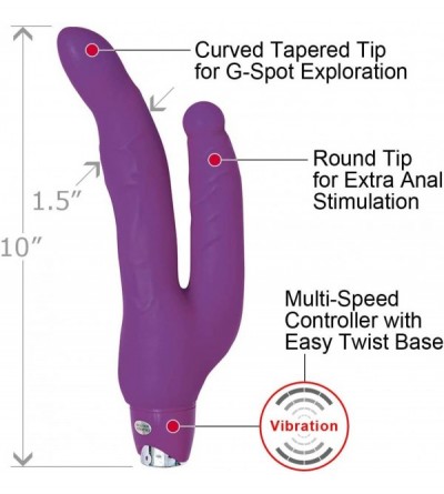 Dildos Sex Double Penetrator- Purple - Purple - CM182ARMT3G $29.10
