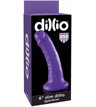 Dildos Dillio 6 Inches Purple Dong- Slim - Slim - CB17YG69GZA $14.58