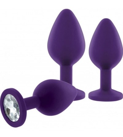 Anal Sex Toys Booty Plug Set 3X Purple - Purple - C61264PO2F5 $86.86