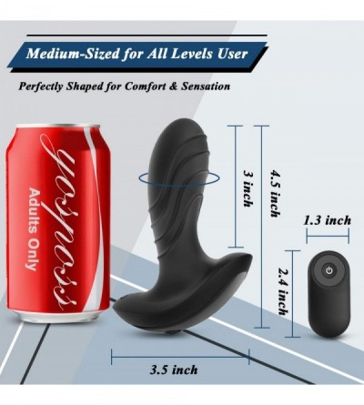 Vibrators Vibrating Butt Plug Prostate Massager- Rechargeable Silicone Anal Vibrator with 10 Powerful Stimulation Patterns Re...