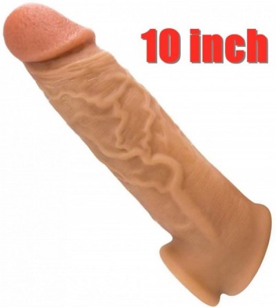 Penis Rings 10 Inch Skin Penis Extension Cock Sleeve Size and Pleasure Enlager Enhancer Proven Body-Safe Stretchy Material Ul...