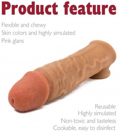 Penis Rings 10 Inch Skin Penis Extension Cock Sleeve Size and Pleasure Enlager Enhancer Proven Body-Safe Stretchy Material Ul...