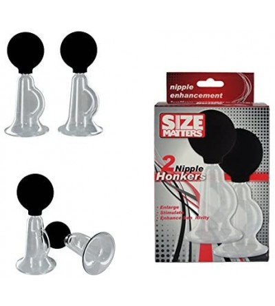 Pumps & Enlargers Size Matters Nipple Enlarger Bulbs (Clear & Black) Includes a Free Bottle of Adult Toy Cleaner - CF18E52SM8...