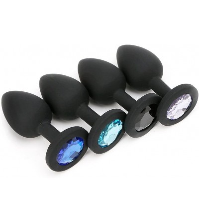 Anal Sex Toys New 7 * 2.8cm Black Small Silicone Plug Both Man and Woman Amal - CR18WWC2KW7 $18.72