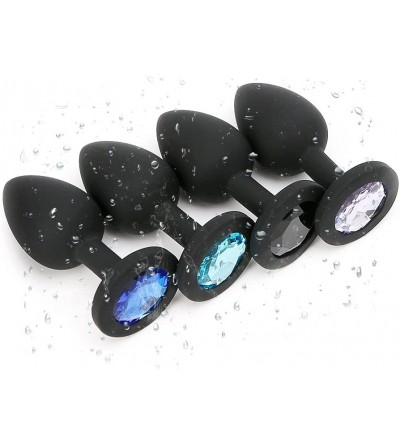 Anal Sex Toys New 7 * 2.8cm Black Small Silicone Plug Both Man and Woman Amal - CR18WWC2KW7 $6.92