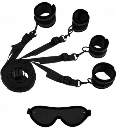 Restraints Fuzzy Plush Bed Kit Costume Accessory Set for Cosplay- Black - CQ18L9HD2ZT $19.89