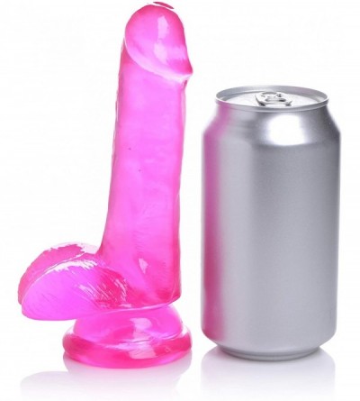 Dildos 6 Inch Pink Ice Dildo with Balls (Made in USA) - CI196GL024Q $29.51