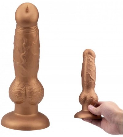 Dildos Realistic G-spot Dildo- 7.08 inch Liquid Silicone Penis Cock Dong with Flared Suction Cup- Adult Sex Toy for Men Women...