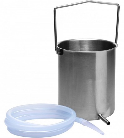 Anal Sex Toys Premium Stainless Steel Enema Bucket Kit with Silicone Hose- 1 Count - CQ11R6HLYNJ $15.97