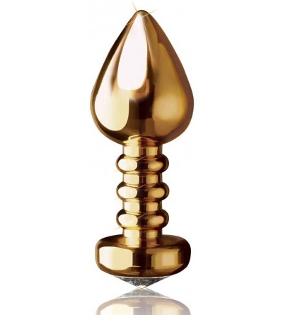 Anal Sex Toys Gold Large Butt Plug - CW11JV1PFGZ $22.73