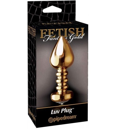 Anal Sex Toys Gold Large Butt Plug - CW11JV1PFGZ $22.73