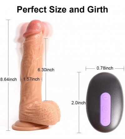 Dildos Realistic Dildo Vibrator-8.46 Inch 10 Powerful Vibrating Dildo Sex Toy Vibrator for Vaginal G Spot & Anal Play with Su...