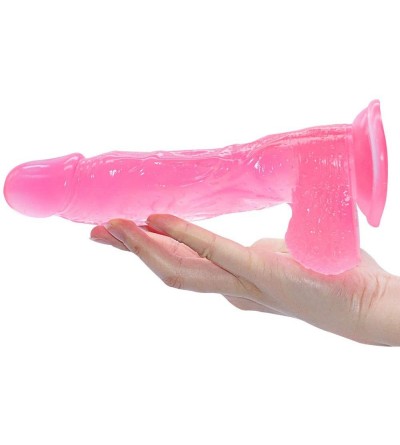 Vibrators 8.86 Inch Realistic Super Huge Long Tool with Suction Cup Ultra Soft for Women and Men - Pink - Mangdunxiaozhen2.0 ...