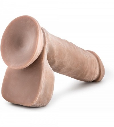 Novelties 8" Realistic Sensa Feel Dual Density Dildo - Cock and Balls Dong - Suction Cup Harness Compatible - Sex Toy for Wom...