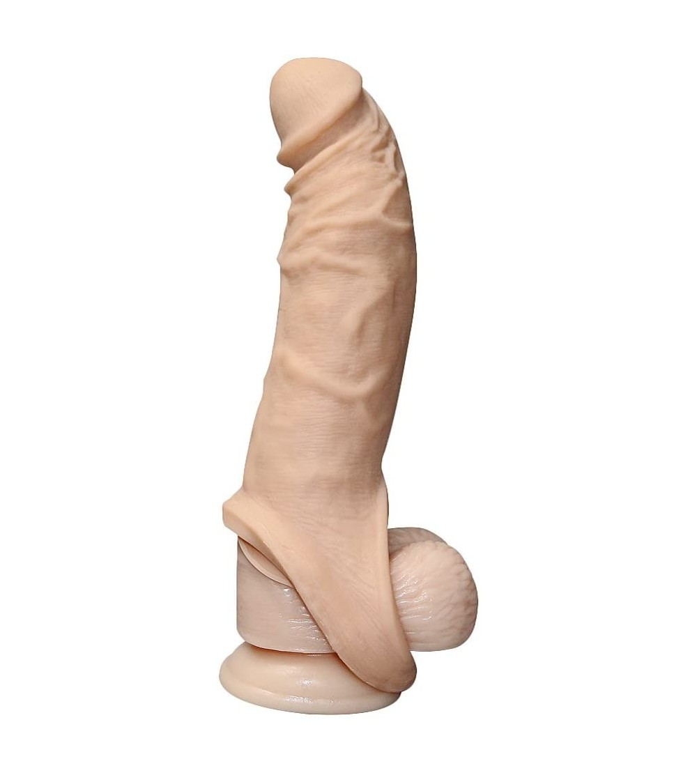 Dildos Add 2" Penis-Extender Sleeve Pro Penis Attachment Extender Soft Cock Girth Enhancer - CZ189IACESS $15.32