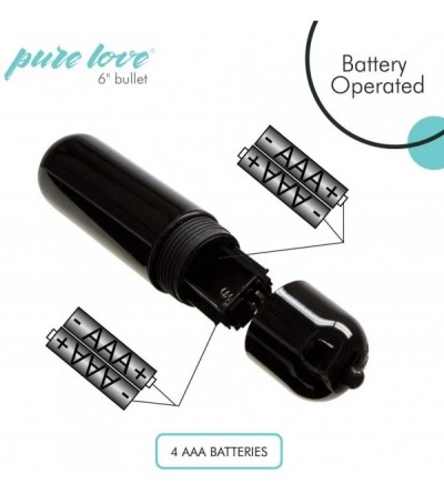 Vibrators Large Size Vibrating Bullet- 6-Inch-Long- Battery Operated Vibrator- Black Color - Black - CV18UAW4N6D $20.75