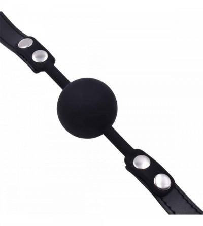 Gags & Muzzles 1PC Adjustable Exercise Collars with Black Silicone Ball Gag -Black - CV18ISRS99C $7.52
