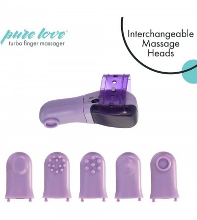 Anal Sex Toys Wearable Textured Finger Vibrator with Multiple Attachments- Interchangeable Heads- Purple Color- Adult Sex Toy...