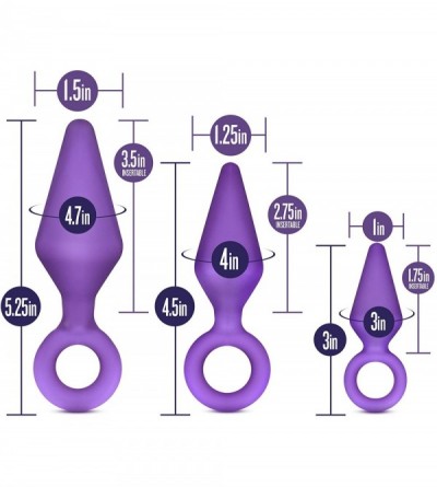 Dildos Luxe Candy Rimmer Kit - Silicone Butt Plugs - Anal Sex Training for Women and Men - Butt Plug Set - Three Sizes Large-...