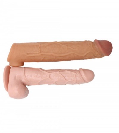 Pumps & Enlargers New-Silicone Pên?ís Sleeve for Men Large Extension Cóndom Thick and Big Extra Large 10 inch Skin Sexy - C91...
