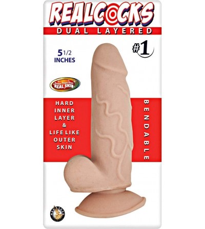Dildos Real Cocks Dual Layered- No.1 Flesh- 5.5 Inch - No.1 Flesh - C1186LM59Z3 $41.41