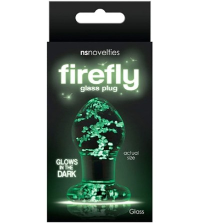 Anal Sex Toys Firefly Glass - Plug - Small - Clear with Free Bottle of Adult Toy Cleaner - C918GRAZI4I $57.90