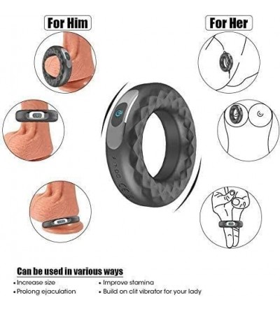 Penis Rings Silicone Ring Vibrating pe-NIS Ring-Waterproof Rechargeable Penis Ring Vibrator-Male and Couple T-Shirts- Sunglas...