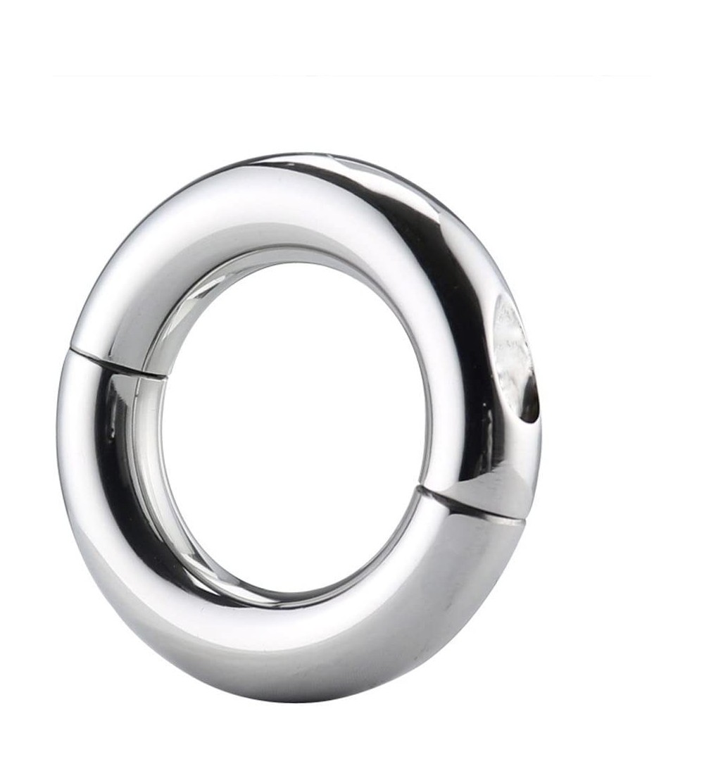 Penis Rings 5 Size Stainless Steel Scrotum Ball Stretcher Testicle Stretching Ring Metal Penis Cock Ring Delay Sex Toy Men (3...