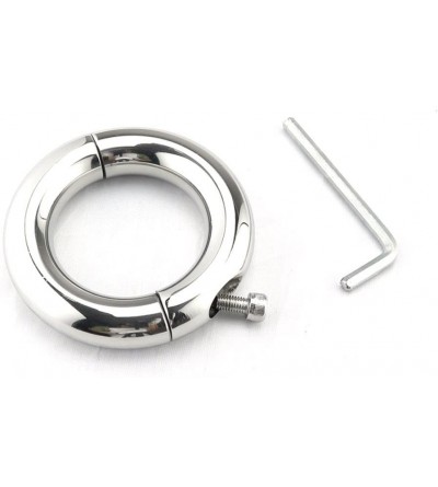 Penis Rings 5 Size Stainless Steel Scrotum Ball Stretcher Testicle Stretching Ring Metal Penis Cock Ring Delay Sex Toy Men (3...