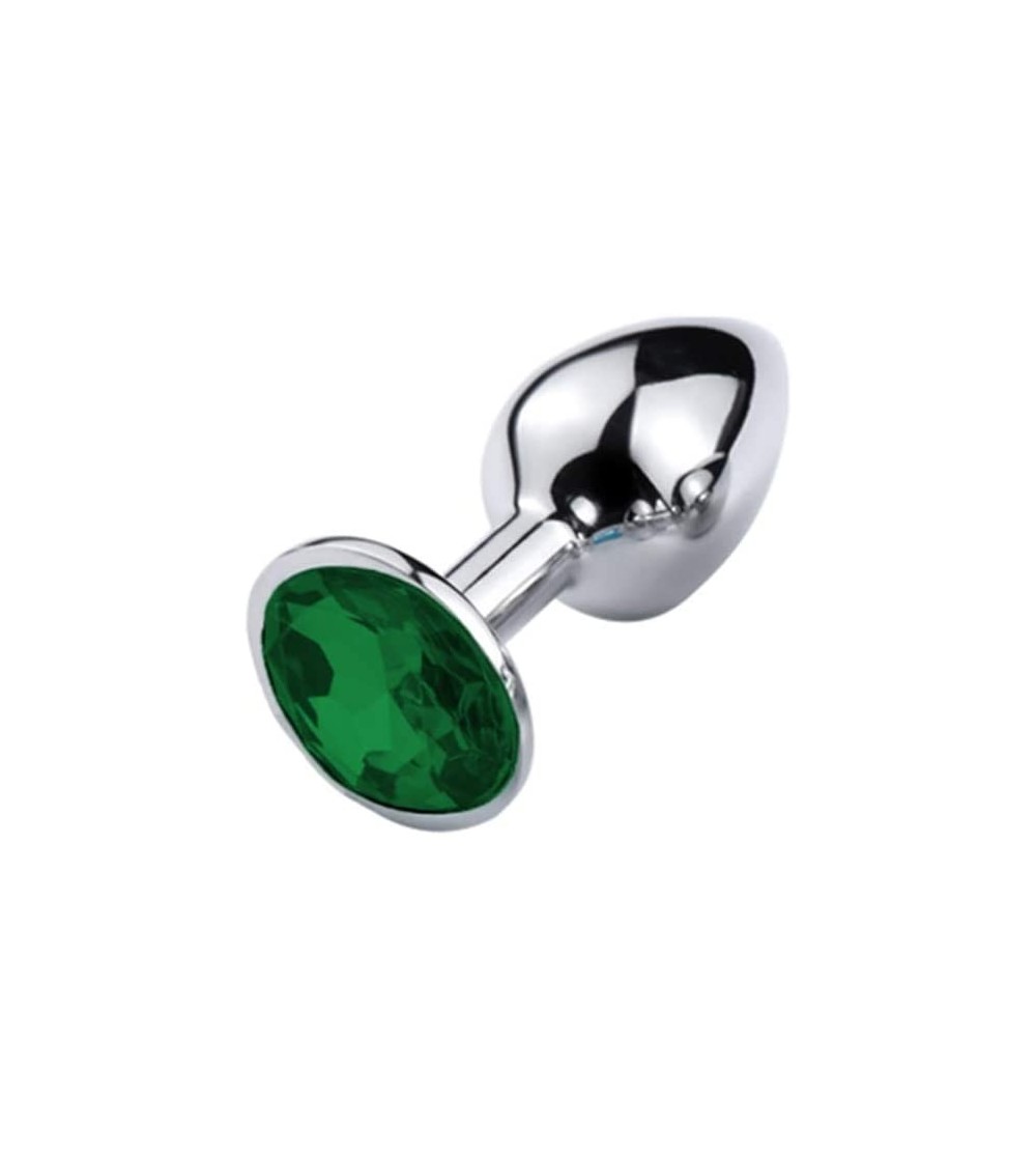 Anal Sex Toys Butt Plug- Green Jewelry Anal Plug Anal Trainer Toys Personal Massager for Unisex Masturbation - Green - CR194L...