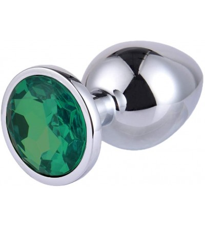 Anal Sex Toys Butt Plug- Green Jewelry Anal Plug Anal Trainer Toys Personal Massager for Unisex Masturbation - Green - CR194L...