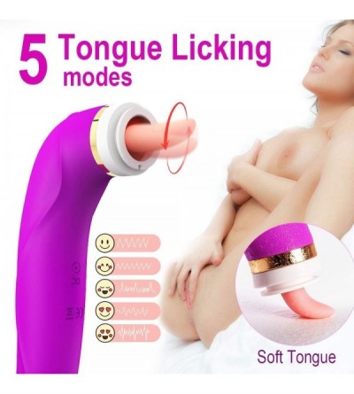 Vibrators Clitoral Sucking Licking Vibrator- G Spot Tongue Vibrator with 8 Suction Modes & 10 Tail Vibration Modes & 5 Lickin...