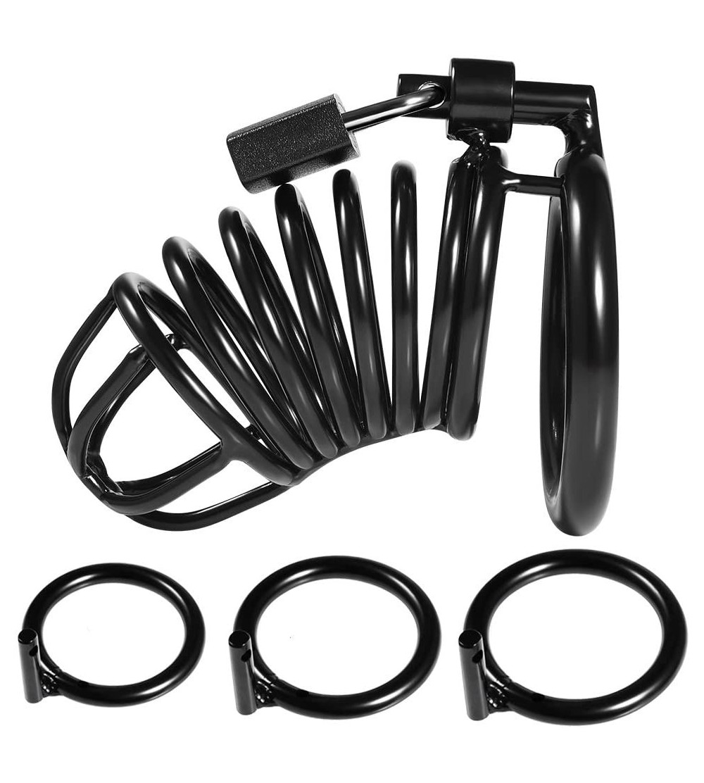 Chastity Devices Cock Cage Penis Ring Locked Cage Sex Toy for Men Restraints Erection- Male Chastity Device Men cage- Lock Ch...
