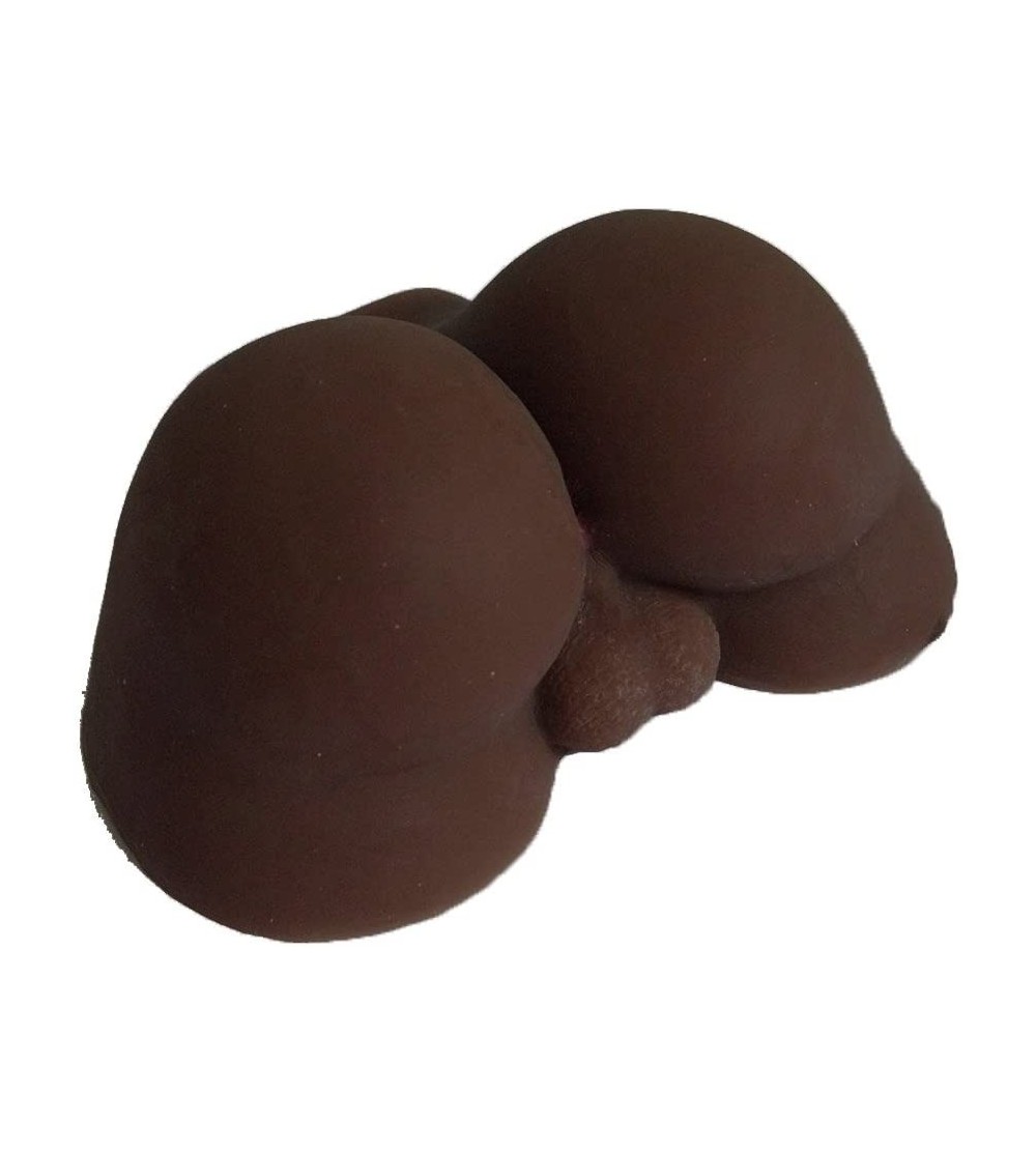 Anal Sex Toys Male Masturbator Full Silicone Black Man Butt Ass with Testicles and Anal Holes Sex Doll for Male&Gay - Black -...