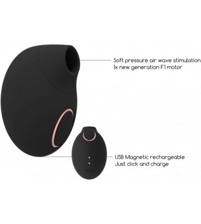 Vibrators Irresistible Seductive Rechargeable Clitoral Wave Touchless Stimulator (Black) - CN18QNXQ3ET $29.11