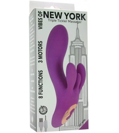 Vibrators Vibes of New York Triple Tickler Massager (Purple) - Purple - CB195N947UA $35.07