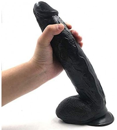 Dildos Realistic Black Silicone ḎìlÐɔ 11 Inch Ultra- Huge Handsfree Massage Toy for Women Couples - CN198SHHCG2 $65.15