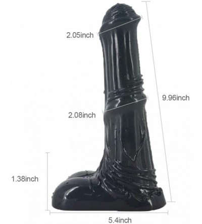 Dildos Big Animal Dildo 9.96" Horse Penis Realistic Cock Anal Plugs Artificial Adult Sex Toys (Black) - CF18446QWSD $17.39