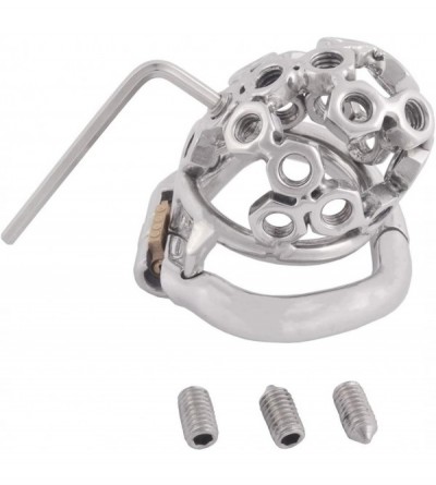 Chastity Devices Ergonomic Design Stainless Steel Male Chastity Device Easy to Wear Male Cock Cage K340 (40mm/ S Size) - CV18...