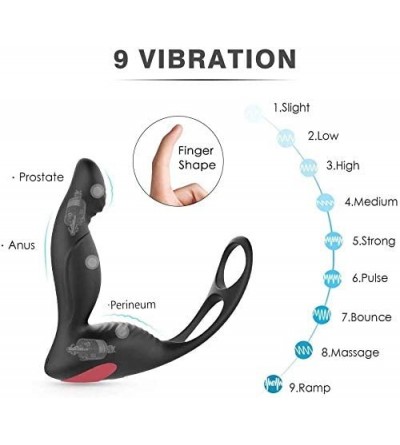 Penis Rings Dual Motor Penis Cock Ring Vibrator- 10 Modes of Vaginal Clitoral G-spot Stimulator- Remote Control Dildo Vibrati...
