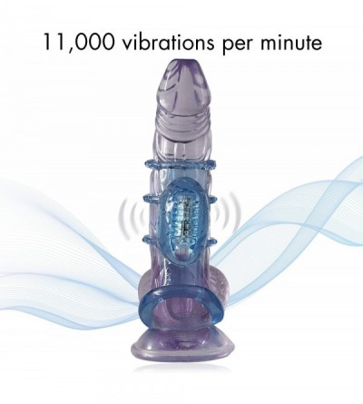 Pumps & Enlargers Zinger Vibrating Cock Cage Enhancer Ring Sleeve- Blue - Blue - C712O5L1EKW $12.20