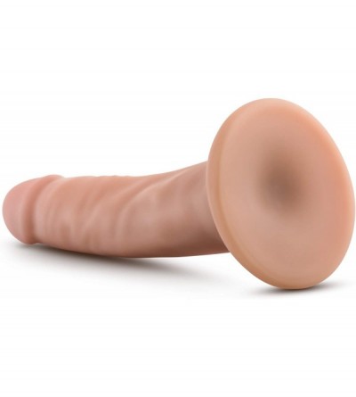 Dildos Silicone Willy's 5.5" Silicone Dildo Suction Cup Strap On Base - Vanilla - CI18EIWEOQ0 $16.01