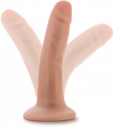 Dildos Silicone Willy's 5.5" Silicone Dildo Suction Cup Strap On Base - Vanilla - CI18EIWEOQ0 $16.01