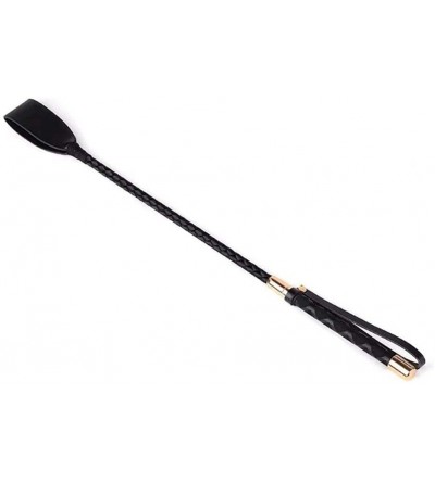 Paddles, Whips & Ticklers Leather Whip Handle Riding Crop Couple Game Toys - Riding Whip - C419EIX2O59 $63.10